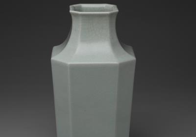 图片[2]-Hexagonal vase with green glaze, Qing dynasty, Daoguang reign (1821-1850)-China Archive